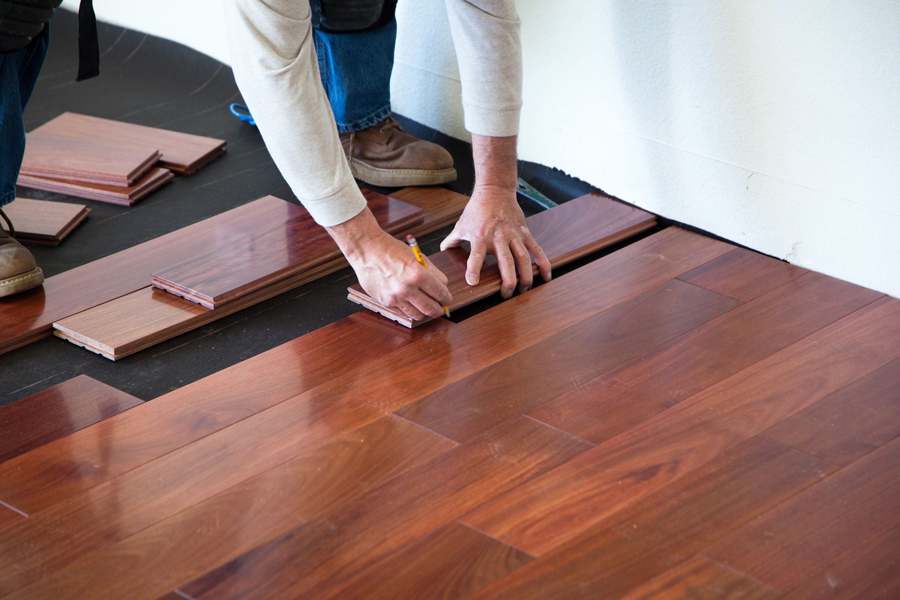 Stylish new tile flooring in an upscale bathroom